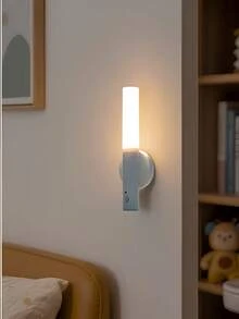 1PC Motion Sensor Night Light Wireless Rechargeable ,Indoor LED Lamp Black, Bedroom Lights, Type-C Charging, Suitable Night Light, Cabinets,Hallway, Bedroom Light, Wardrobe Lights,Staircase, Wall Light,Bedside, Night Light, Toilet Wall Induction Holiday Gift