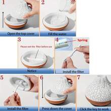 1 pieza Difusor de aroma eléctrico para el hogar, humidificador de dormitorio con luz nocturna, difusor de aromaterapia de niebla fría ultrasónica, adecuado para el hogar, dormitorio, yoga, oficina, Navidad y otras ocasiones - humidificador volcán - Ver 7