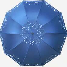 1pc Random Floral Pattern Umbrella, 10 Ribs Black Coating Sunshade Umbrella, Printed Umbrella, Large Dual-Use Rain & Sun Protection Umbrella, Outdoor, Garden, Travel Essentials, Portable Essentials, Beach Essentials, Graduation Season, Commencement, Graduation Ceremony, Graduation Gift - Multicolor - View 11