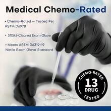 Medical Soft Max™ Black Nitrile Disposable Gloves 100 Pcs LatexFree And PowderFree Food  Food Prep Exam Gloves - 大號黑色 - 查看 5