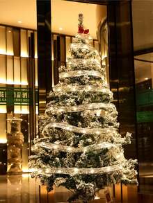 1 قطعة أضواء سلسلة 5م/50 LED أو 10م/100 LED، أضواء شجرة عيد الميلاد مع محول، أسلاك نحاسية الطبقة، أضواء سلسلة نجمية لديكور عيد الميلاد، ديكور المنزل، حفلة عيد الميلاد، ديكور الغرفة، ديكور العطلات، هدايا الحفلات