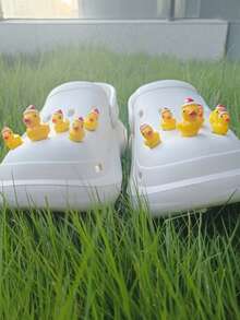 12 PIEZAS Decoración navideña para zapatos, encantos de pato para zapatos, decoración navideña para encantos de zapatos para sandalias y zapatillas, decoración de zapatos linda para zapatos de mujer, regalo especial de Navidad para familias y amigos, idea de regalo en la moda de zapatos - Multicolor - Ver 4