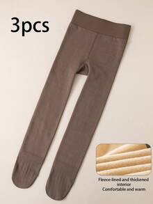 1 双儿童保暖内衬不透明紧身裤，高弹性透气，可穿外套，秋冬 - 彩色 - 查看 23