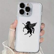 Transparent Protective Case - Luxurious Soft TPU Shockproof Phone Case Compatible With IPhone 17, 16, 15, 14, 13, 12, 11 Pro Max, 16, 15, 14 Plus, 13, 12 Mini, X, XS Max, XR, 8, 7 Plus Pegasus Rising, Fashion Design, Minimalist Style, Durable Material, High-Quality Manufacturing, Protective Case, Smartphone Users, Gadget Enthusiasts - 混合顏色 1 - 查看 1