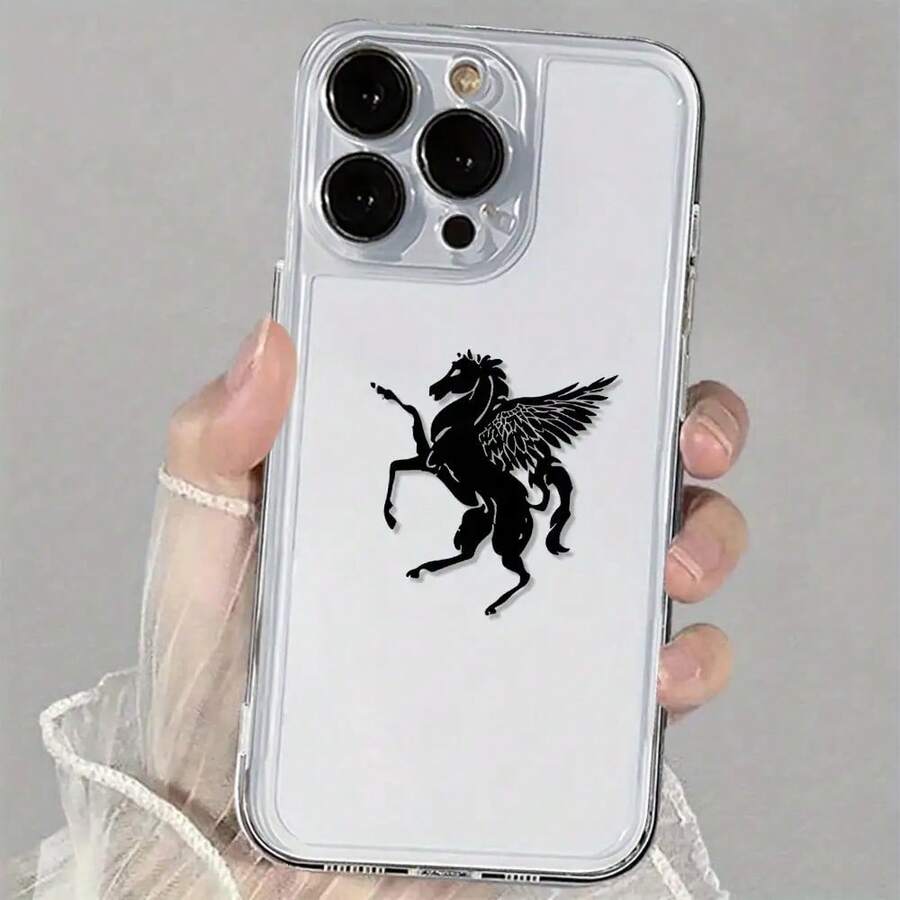 Transparent Protective Case - Luxurious Soft TPU Shockproof Phone Case Compatible With IPhone 17, 16, 15, 14, 13, 12, 11 Pro Max, 16, 15, 14 Plus, 13, 12 Mini, X, XS Max, XR, 8, 7 Plus Pegasus Rising, Fashion Design, Minimalist Style, Durable Material, High-Quality Manufacturing, Protective Case, Smartphone Users, Gadget Enthusiasts - 混合顏色 1 - 查看 1
