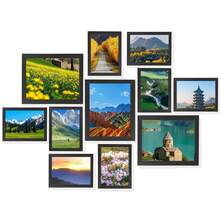 Set de 11 de Fotos para Decoración de Pared - 3 de 12. 8 x 17. 8 y 8 de 5. 8 x 12. 8, Color Negro - Negro - Ver 2