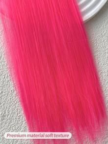 Bộ 5 tóc giả kẹp màu hồng nhạt, tóc giả sợi tổng hợp cho nữ, có thể kết hợp với nhiều kiểu tóc khác nhau mà không cần đến tiệm, thích hợp sử dụng hàng ngày và dự tiệc - Màu Hồng baby - Xem 8