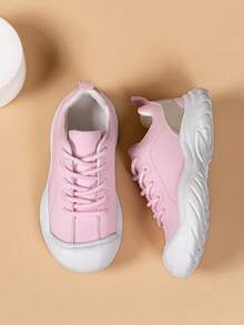 Cute Patchwork Comfortable Tennis Shoes, Casual Sports Shoes, Leisure Travel Shoes, Sweet Simple Student Shoes, Fashionable Outdoor Children Sports Shoes - Pink - View 8