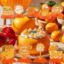D9 Pcs Little Cutie Baby Shower Decorations Honeycomb Centerpieces A Little Cutie Is On The Way Baby Shower Table Decorations - như hình ảnh - Xem 4