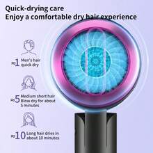 Asciugacapelli ionico professionale - Potente 1600W, asciugatura rapida e basso rumore, design pieghevole con ugello, gancio e borsa per il trasporto - Adatto per uso domestico, salone, viaggio, ideale come regalo o regalo per le vacanze