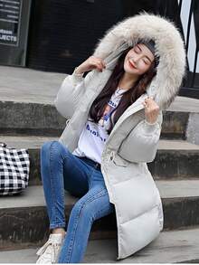 ZenVera Women Winter Coats - Màu be - Xem 4