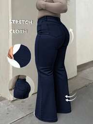 Large Size Denim Flared Pants,Elegant,Chic,Formal,Going Out Outfit,Fall Clothes For Women,Plus Size Jeans,Jeans Plus Size Women,Curve Jeans,Jeans For Women,Black Jeans,Baggy Jeans,Pants,Cargo Pants,Cowgirl Plus Size,Halloween,Halloween,New Year,Country,Christmas