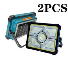 1/2 件太阳能户外路灯，274 LED，户外露营灯，便携式 LED 手灯，4 * 1200mAh 锂电池太阳能灯，坚固耐用的结构，适用于户外露营、徒步旅行、紧急维修等