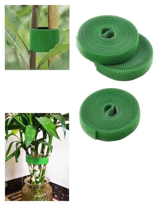 أشرطة ربط نباتات من النايلون الأخضر، أشرطة عناية وجمال بالنباتات في الحديقة والشرفة، أشرطة زهرية قابلة لإعادة الاستخدام والتعديل، أدوات حدائق لتثبيت وصيانة النباتات وتقليمها