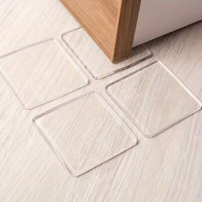2片/6片装家具垫 - 防震、防滑、透明地板保护垫，适用于洗衣机和金属表面，耐用材质，易于安装，洗衣机垫 | 透明垫 | 耐用