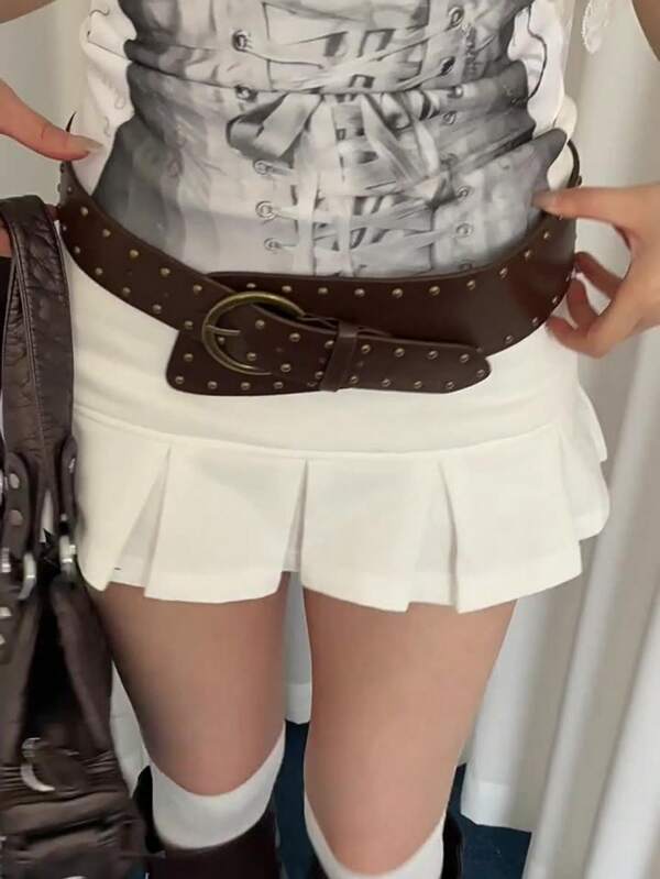 Novo cinto de rebite estilo punk vintage 2022 para mulheres, cinto versátil para combinar com jeans, moda Y2K