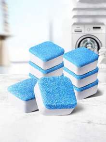 12/24/60 piezas, Limpiador de lavadora Descalcificador, Pastillas de limpieza profunda para lavadoras de carga frontal y superior HE, Desodorizante séptico, Limpia el tambor interior y el sello del tanque de lavandería, Cocina, Baño, Hogar, Proveedores de artículos del hogar