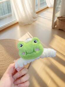 قطعة واحدة من مشبك شعر دب تيدي فرو لطيف، مشبك شعر فتاة حلو، مشبك شعر على شكل حيوان عصري، إكسسوار شعر لموسم الخريف/الشتاء، هدية أساسية، إكسسوار موضة للتنقل اليومي، مشبك شعر على شكل باندا/ضفدع/أرنب/فرخة إكسسوارات شعر للنساء