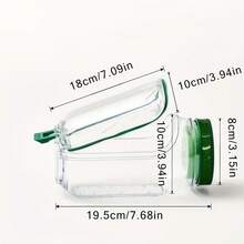 Recipiente para salada em pote de vidro de 32 oz com bico lateral e tampa à prova de vazamento - Micro-ondas, lava-louças, geladeira - Saladeira selada com copo para molho, design empilhável, ideal para preparação de refeições, almoço, jantar, escritório, viagens - Armazenamento de alimentos de plástico