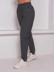 Women's Simple Knot Pocket Drawstring Pants - French Vanilla - View 4