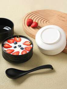 1 Marble Patterned Bowl, High-End Single Serving Grain/Rice Bowl, Suitable For Creative Rock Patterned Bowls In Kitchens And Restaurants, High-End Home Feel, Single Person Rice Bowl, New Plastic Bowl, Dessert Bowl, Commercial Black Bowl, Small Bowl