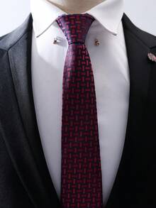 1 pieza Corbata de hombre con múltiples estilos de corbatas a rayas, fácil de anudar para personas perezosas, de moda y versátil, adecuada para vestimenta formal, negocios, matrimonio, trabajo y carrera