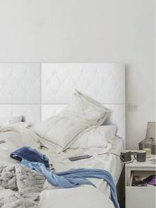 1 Pc/6 Pcs 35cm*70cm 3D Embossed Foam Wallpaper With Imitation Leather Grain, Soft And Textured(Thickness 0.4cm/0.16in), Self-Adhesive Foam Wall Sticker, Reusable And Cuttable, Bedroom Decorative Background, Soundproof And Thickened Wall Covering, Bedside Soft Package, Waterproof, Moisture-Proof, Dust-Proof And Collision-Proof Sticker