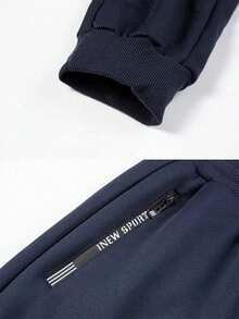 Bộ 2 quần jogger lót nhiệt thường ngày cho nam, quần nỉ dày có dây rút cho mùa thu/đông - Nhiều màu - Xem 4