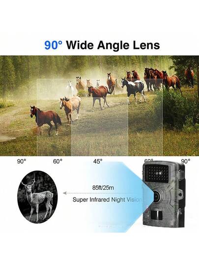 1pc Outdoor Hunting High Definition Camera, Security Slimme Surveillance Camera Battery Or Solar Power (Battery Not Included), 1080P Remote HD Outdoor, IP66 Waterproof, Night Vision, Animal Tracking, Monitoring Game view 8