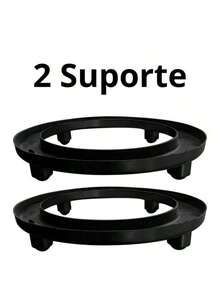 Kit 2 Base Support For Gas Cylinder WITHOUT Wheels - Black - View 2