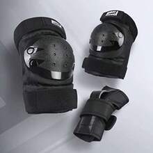 Rodilleras, coderas y muequeras para deportes y actividades al aire libre ajustables para patinaje, ciclismo y ejercicios Accesorios de proteccin para deporte y ejercicios al aire libre Rosa - Negro Chico - Ver 8