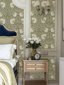 William Morris Retro Floral Self-Adhesive Wallpaper; Floral Pattern, Durable Waterproof Vinyl Material, Suitable For Room Decor And Furniture Renovation, Easy To Install, Versatile Use - Multicolor - View 10