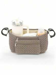1pc Baby Stroller Organizer Bag, Diaper Storage Bag With Adjustable Shoulder Strap, Multi-Color Available, For Baby Stroller