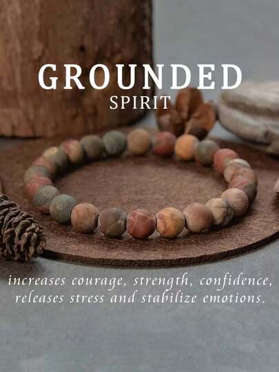 1PC Picasso Stone Natural Stone Chakra Bracelet For Women - Bohemian Style Colorful Beads