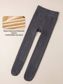 1 双儿童保暖内衬不透明紧身裤，高弹性透气，可穿外套，秋冬 - 彩色 - 查看 22