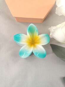 1pc/3pcs/4pcs/6pcs/9pcs 8cm Hibiscus Flower Shaped Hair Clips, Blue/Pink/Purple Lightweight Plastic Bathroom Hair Accessories Suitable For Daily Outing, Casual Party, Commute, Beach Holiday, Ponytail, Bun, Face Washing, Makeup, Outfit Matching Fashion Claw Clips