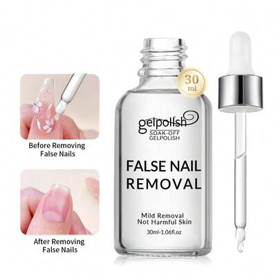 30ml Precise Nail Polish Remover, Suitable For Press-On Nails, Multi-Purpose Nail Polish Remover, Gentle Removal Of Gel Manicure, Non-Acetone Nail Polish Remover