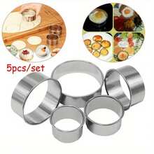 Khuôn cắt bánh quy tròn, Khuôn cắt bánh quy tròn nhỏ để cắt bánh ngọt hình tròn, Khuôn bánh rán tròn, Dùng để nướng bột bánh ngọt và bánh rán, Thích hợp cho nhà hàng/xe bán đồ ăn/tiệm bánh - Nhiều màu - Xem 4