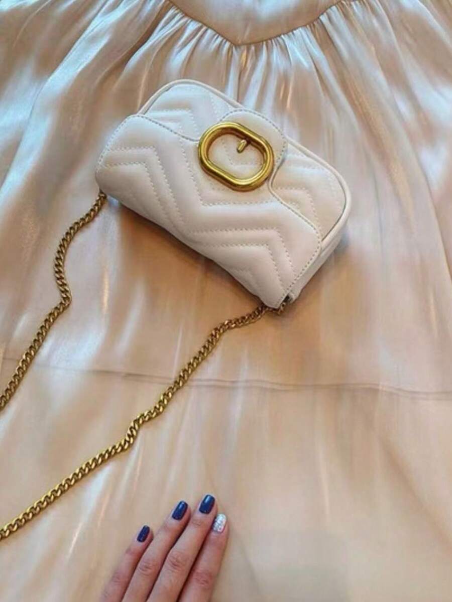 Women's Small Crossbody Bag With Chain Strap Party Bag - 白色 - 查看 1