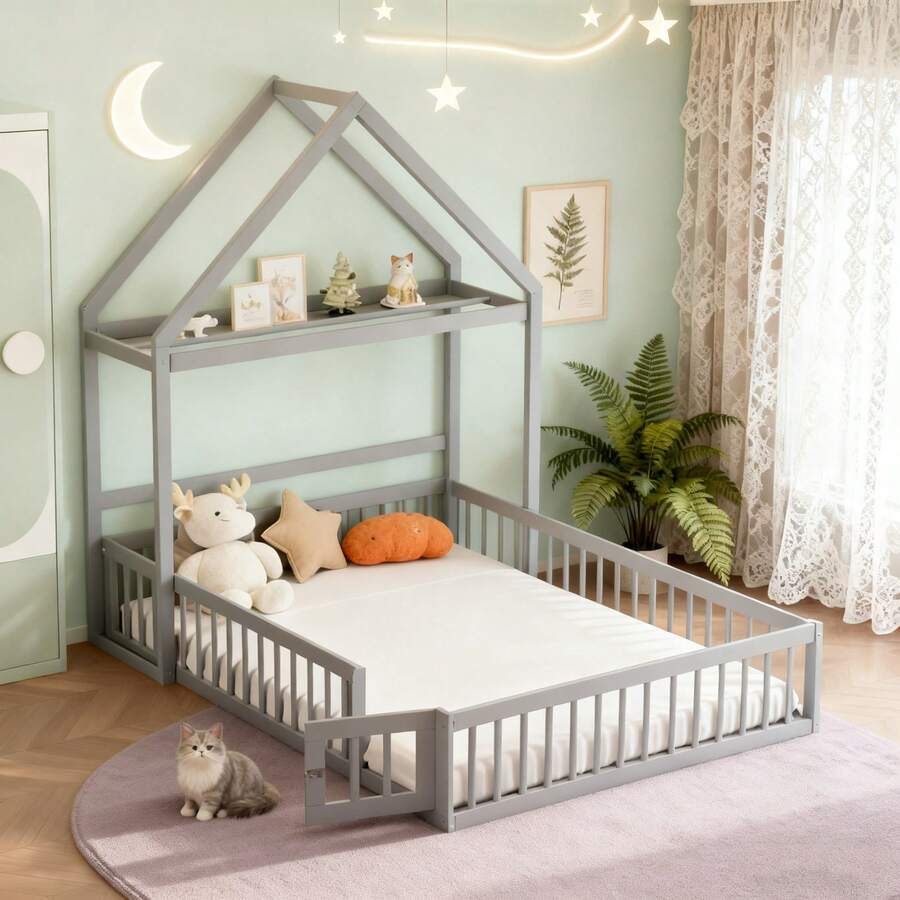 Kids Bed Frames, Headboards & Footboards - Grey - View 1