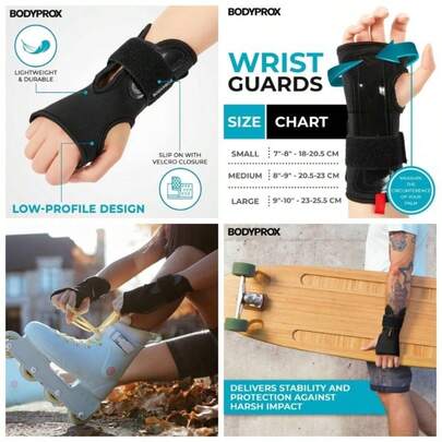 Muequeras 1 par para snowboard, patinaje y patineta, proteccin deportiva