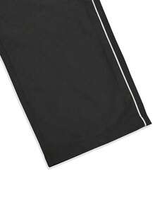 1 chiếc quần cargo ống đứng đa năng tối giản dành cho thiếu niên nam, phong cách đường phố thoải mái, thoáng khí, thích hợp mặc hàng ngày khi đi làm, mùa xuân/hè/thu. - màu đen - Xem 7