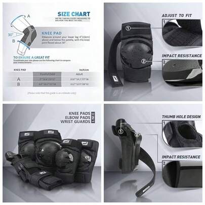 Rodilleras, coderas y muequeras para deportes y actividades al aire libre ajustables para patinaje, ciclismo y ejercicios Accesorios de proteccin para deporte y ejercicios al aire libre Rosa