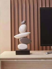 Tượng đá cuội xếp chồng - Tượng làm từ nhựa resin, thích hợp trang trí nhà hoặc văn phòng - Vật trang trí đa năng trong nhà/ngoài trời, không cần điện - Món quà thanh lịch dành cho người yêu thích trang trí nội thất cao cấp, món quà Giáng sinh hoàn hảo. - Nhiều màu - Xem 3