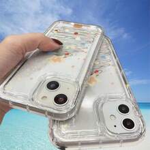 Whimsical Christmas Tree Element-design phone case, suitable for  models 16, 15, 14 Pro Max, 13, 12, 11, XR, XS Plus phone cases, made of TPU silicone material, providing shock and drop protection, with drop protection function, and has a very good hand feel. It is the most suitable gift for family, friends, and loved ones. - transparente - Ver 2