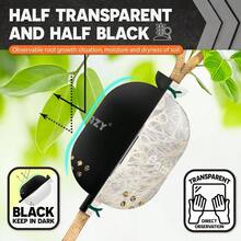 Upgraded 9Pcs Tree Root Growing Box with Drain Holes, Half Transparent Plant Rooting Propagation Ball Metal Core Twist Ties, Fast Propagation Plants Size - Negro - - Ver 4