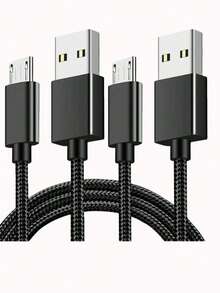 3.3英尺/6.6英尺/9.9英尺高速Micro USB快充线，兼容安卓手机 - 适用于三星Galaxy S7/HTC、安卓手机、Kindle、相机、MP3播放器等，Micro-USB接口，聚酰胺纳米材料 - 彩色 - 查看 37