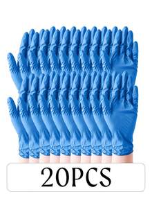 20pcs Disposable Nitrile Gloves, S/M/L/XL Sizes, Multi-Color Options, Waterproof & Oil-Resistant, Cleaning Gloves, Essential For Kitchen Tool Box