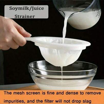 1pc/Set Filter Net, 100 Mesh Kitchen Filter Net, Fine Mesh Strainer, Food Filtration Net, Juice & Flour Filter, Tea & Soy Milk Filter, Kitchen Utensil, Apartment Essential Kitchen Accessory