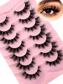 20/10/7/5/1 Pair Selectable Natural False Eyelashes Fluffy Soft Dramatic 3D Mink Lashes Long Wispy Eyelash Cilia,Messy,Multi-Layered Eyelashes Short Thick Fake Eyelash Extension Bulk False Eyelashes Makeup Products Wedding Party & Club Daily Work Meeting Natural Fake Lashes Comfortable To Wear Strip Lashes,Lashes,Eyelashes,Fake Lashes - Natural Lashes - View 9